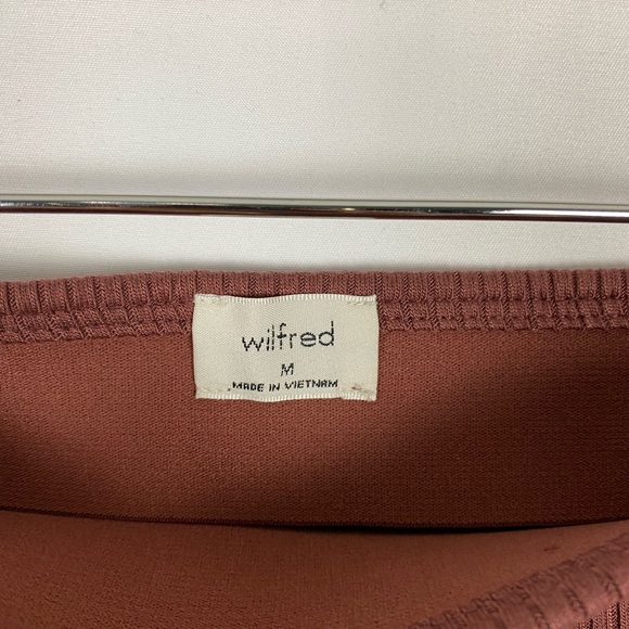 Aritzia Wilfred Janine Altered Midi Ribbed Skirt Size Medium - Picture 3 of 4